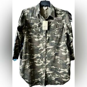NWT Camo Luckenbach Texas Oversized Cotton Shirt/Dress (M)